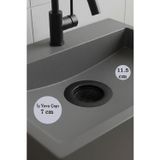 Paslanmaz Çelik Siyah Büyük Boy Evye Lavabo Süzgeci Süzgeç 11.5Cm