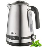 Paslanmaz çelik su ısıtıcısı 1,7 litre | %100 BPA içermez | 2200 Watt | dijital sıcaklık göstergesi | sıcak tutma fonksiyonu | sıcaklık seçimi ile paslanmaz çelik | çay makinesi | sıcaklık ayarı (40°C-100°C)