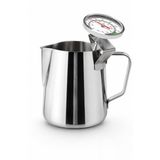 Paslanmaz Çelik Süt Potu Pitcher 500 ml + Analog Termometre Seti - Barista Köpürtme Sürahisi
