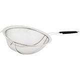 Paslanmaz Çelik Takviyeli Süzgeç-Makarna- Pirinç-Süt SÜZGECİ-23CM - Ahşap - Ceviz - Seçenek 1