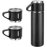 Paslanmaz Çelik Termos 500 ml – Vakum Yalıtımlı Çift Katmanlı Termos Şişe – 12 Saat Sıcak & 12 Saat Soğuk Tutma – Sızdırmaz Kahve ve Çay Termosu – Bardaklı Travel Mug Kamp Ofis Seyahat