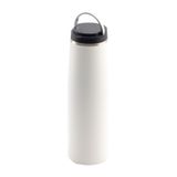 Paslanmaz Çelik Termos Matara Beyaz 550 ML Metal Saplı | 304 İç Çelik, 201 Dış Çelik, Sızdırmaz Kapak, Taşıma Saplı, Geniş Ağız