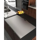 Paslanmaz Çelik Tezgahlık Tezgah Koruyucu – Tek Büküm 50x80cm - 304 Kalite
