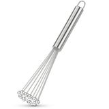 Paslanmaz Çelik Top Uçlu Çırpıcı, Paslanmaz Çelik Yapı, Daha Hızlı ve Etkili Karıştırma, Makinede Yıkanabilir, Ev Ofis Restoran Kullanımına Uygun Pasta Kek Sos Ayran Yumurta Çırpıcı