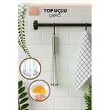 Paslanmaz Çelik Top Uçlu Çırpıcı - Sos Karıştırıcı - Kek Yumurta Çırpıcı - Krom Saplı