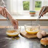 Paslanmaz Çelik Top Uçlu Çubuk Çırpıcı (31 Cm) | Profesyonel Ball Whisk | Hızlı Ve Kolay Karıştırma | Yumurta, Sos Ve Hamurlar İçin İde
