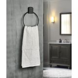 Paslanmaz Çelik Yapışkanlı Yuvarlak Havluluk | Delmeden Montaj | Banyo, Mutfak, Lavabo Kullanımı - 001-Beyaz - Option-1