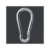 Paslanmaz Çelik Yaylı Karabina Kanca - 6 Mm