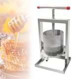 Paslanmaz çelikten manuel bal sıkacağı, çıkarılabilir bal presi, T saplı, arıcılık arıcılık aracı, şarap, bal ve meyve suları, temizlenmesi kolay, 8 litre