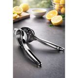 Paslanmaz Çinko Limon Sıkacağı, Metalik, Ergonomik Tutamaklı, 22x5x7 cm