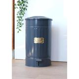 Paslanmaz Galvaniz Metal 30 Litre Pedallı Çöp Kovası (Antrasit) - Çok Renkli - genel