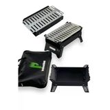 Paslanmaz Izgaralı Portatif Katlanır Mangal 47x25cm Model X1 - Taşıma Çantalı Pratik