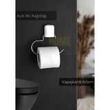 Paslanmaz Kapaksız Tuvalet Kağıdı Askılığı Wc Kağıtlık Tutucu Krom
