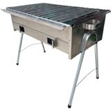 Paslanmaz Kömürlü Mangal 35 x 60 cm Portatih Ayaklı Kalın Malzeme - STANDART