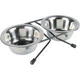 Paslanmaz Köpek Mama ve Su Kabı 20CM 2x1,8lt, Sağlıklı ve Dayanıklı Tasarım - Seçenek 1