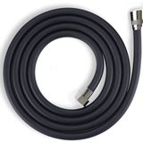 Paslanmaz Kopmaz Patlamaz Kaliteli Pvc Duş Hortumu - Yüksek Kaliteli Lüx Duş Spirali - Tüm Duş Setleri/duş Başlıkları ile Uyumlu (G1/2) - 150CM Siyah