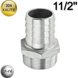 Paslanmaz Krom 11/2'' Hortum Rekoru(Hortum Ucu) 304 Kalite