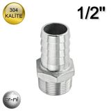 Paslanmaz Krom 1/2'' Hortum Rekoru(Hortum Ucu) 304 Kalite