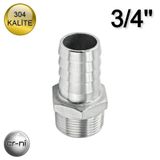 Paslanmaz Krom 3/4'' Hortum Rekoru(Hortum Ucu) 304 Kalite