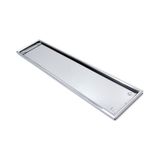Paslanmaz Krom Metal Nikelajlı Plakalık Dikdörtgen ( 1 adet ) 52.7 CM x 11.5 CM