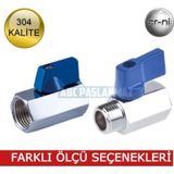 Paslanmaz Krom Mini Küresel Vana Pn63 304 Kalite (Ölçü Seçiniz)