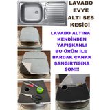 Paslanmaz Lavabo Evyeler Altina Ses Kesici Yalitim Ped Levha - 30X30cm