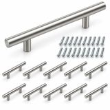 Paslanmaz Metal Kulp, Inox Dolap Çekmece Mobilya Kulbu, TV Ünitesi Yatak Odası Vestiyer Mutfak için (192 mm, Adet, 10)