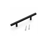 Paslanmaz Metal Kulp, Mat Siyah, Dolap Çekmece Mobilya Kulbu, TV Ünitesi Yatak Odası Vestiyer Mutfak için (224 mm, Adet, 10)