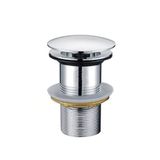 Paslanmaz Pop-up Komple Krom Sifon Başlığı Basmalı Krom Lavabo Tapası Basmalı