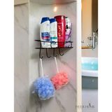 Paslanmaz Siyah Kendinden Yapışkanlı Banyo Düzenleyici Şampuan Duş Jeli Banyo Lif Askılı Raf - Tek Seçenek - Renkli