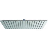 Paslanmaz Slim Tepe Duş Başlığı Kare 400MM - Krom
