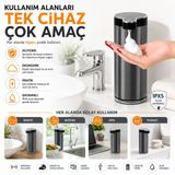 Paslanmaz Tezgahüstü Sensörlü Köpük Sabun Dispenseri
