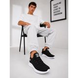 Pasomia Ünisex Nefes Alabilen Esnek Hafif Triko Sneaker Spor Ayakkabı - Siyah Beyaz