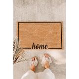 Paspas Yap Çerçeveli Ve Home Yazılı Kıl Paspas Koko Paspas Dış Kapı Paspası Ev Paspası Kapı Önü Paspası