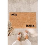 Paspas Yap Hello Bye Kaymaz Taban Koko Kapı Paspası Apartman Giriş Paspası Dış Kapı Paspası