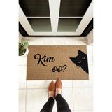 Paspas Yap Kim Oo Kedili Kapı Önü Paspası - Hasır - 40 x 60 cm