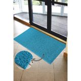 Paspas Yap Kıvırcık İşyeri Paspası Kapı Önü Paspası Apartman Dükkan Ofis Giriş Paspası Kaymaz Paspas - Turkuaz - 50 x 90 cm