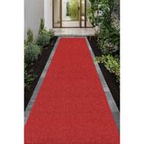 Paspas Yap Kıvırcık Paspas İşyeri Paspası Kapı Paspası Giriş Apartman Daire Su Emici Kaymaz - Kırmızı - 100 x 650 cm