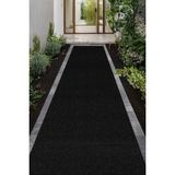 Paspas Yap Kıvırcık Paspas İşyeri Paspası Kapı Paspası Giriş Apartman Daire Su Emici Kaymaz - Siyah - 100 x 500 cm