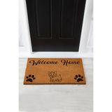 Paspas Yap Köpek Baskılı Welcome To Home Kapı Önü Paspası - 50 x 90 cm - Bakır