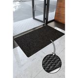 Paspas Yap Toz ve Nem Alıcı Iç ve Dış Mekan Kapı Önü Paspası Suya Dayanıklı - Siyah - 100 x 100 cm