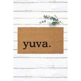 Paspas Yap Yuva Yazılı Koko Kapı Önü Paspası - Naturel - 33 x 60 cm
