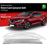paspasgarajı Paspasgaraji Renault Megane 4 Sd Krom Cam Çerçevesi 12 Prç. 2016-2020