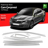 paspasgarajı Paspasgaraji Skoda Superb Krom Cam Çerçeve Seti 12 Prç 2015-2023 A+ K