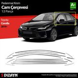 paspasgarajı Paspasgaraji Toyota Corolla Krom Cam Çerçevesi 12 Prç. 2019 Üzeri