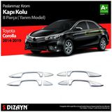 paspasgarajı Paspasgaraji Toyota Corolla Krom Kapı Kolu Yarım Model 8 Prç. 2013-2018
