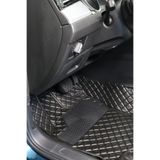 PASPASGRAFT PEUGEOT PEJO PARTNER 2004-2008 Siyaha Siyah Dikiş 8D Premium Tam Kaplama Kaymaz Deri Oto Paspas