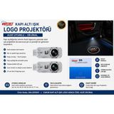 Paspro Otomotiv Carub Audi Uyumlu Kapı Altı Logo Projektörü 3D LED Işık 2’li Set Tak Çalıştır