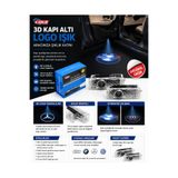 PASPRO OTOMOTİV Carub BMW Uyumlu Kapı Altı Logo Projektörü 3D LED Işık 2’li Set Tak Çalıştır