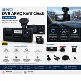 Paspro Otomotiv Snd 3 Kameralı Araç Içi Kamera Dvr Kayıt Cihazı 1296P Hd Ön Iç Arka Kamera Gece Görüşlü G-Sensör 128GB Destekli